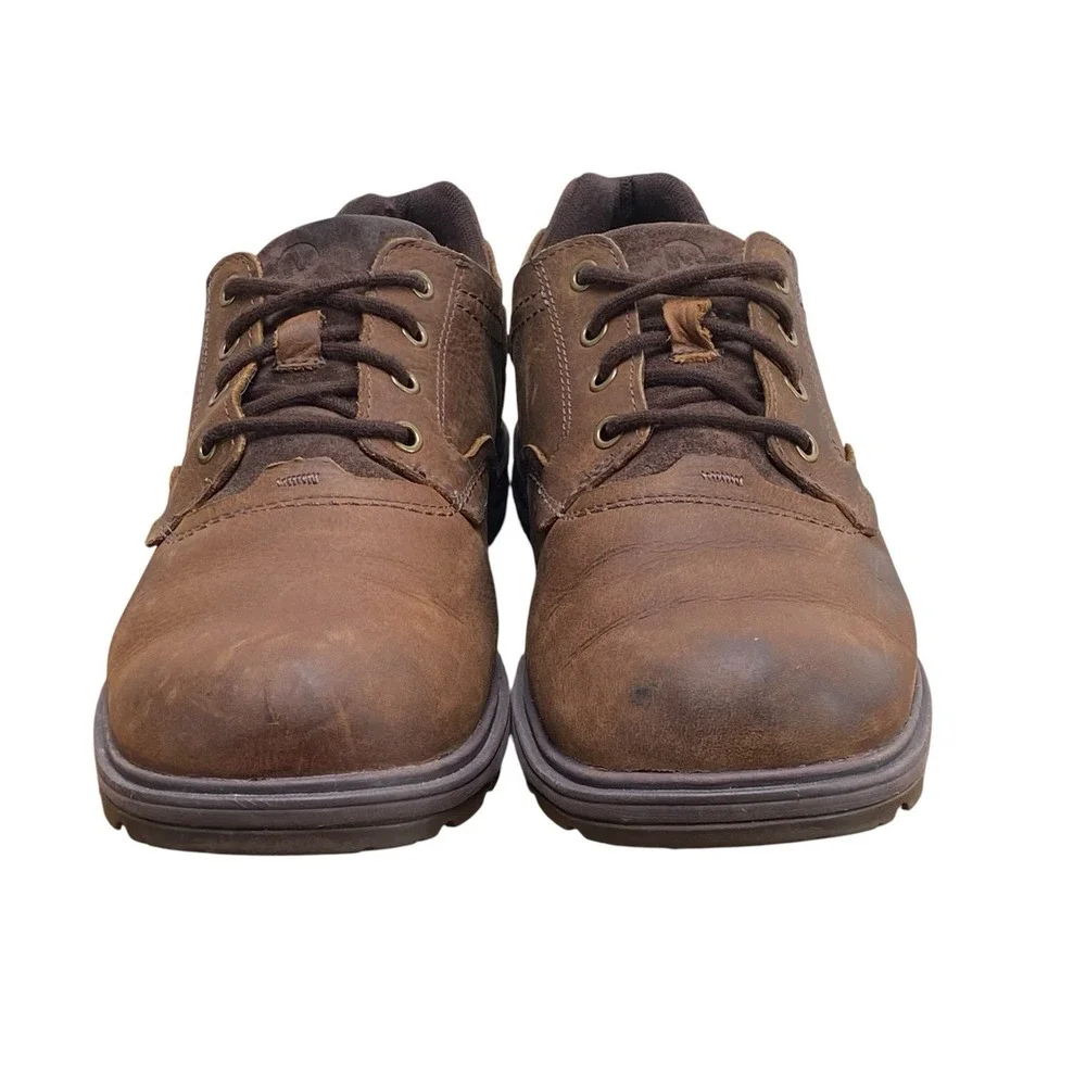 Merrell Shetland J49517 Brown Leather Comfort Oxford Shoes Mens 9.5 Lace Up